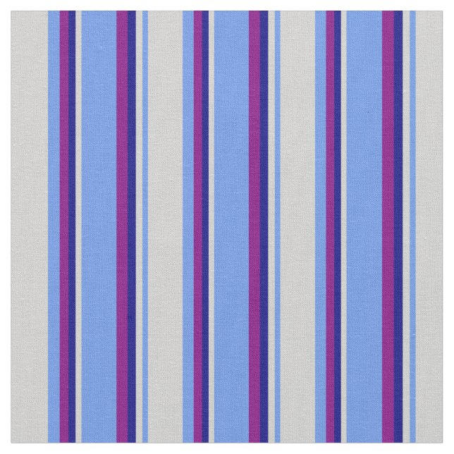 Tissu Bleu de Cornflower, gris clair, bleu et violet (Fermer)