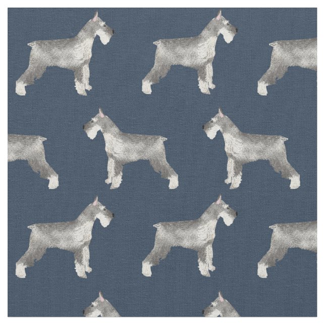 Tissu bleu de la marine à chiens schnauzer (Fermer)