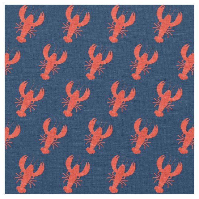 Tissu Bleu de la marine de homard (Fermer)