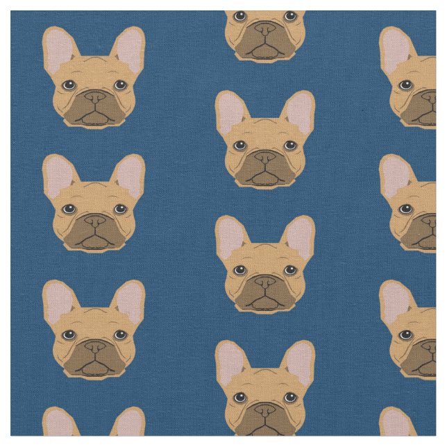Tissu Bleu de la marine des Bulldogs de France (Fermer)