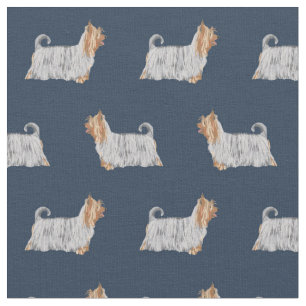 Tissu bleu de la marine des chiens de garde soyeux