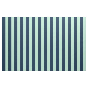 Tissu Bleu de marin et menthe