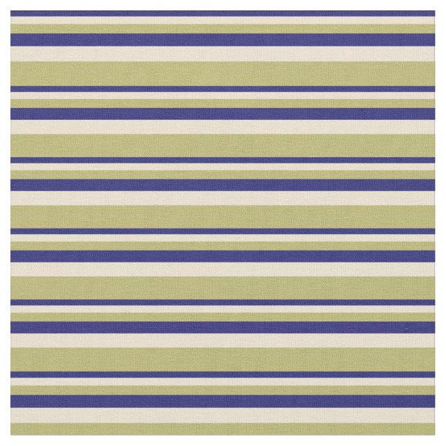 Tissu Bleu de minuit, beige et gris kaki foncé (Fermer)