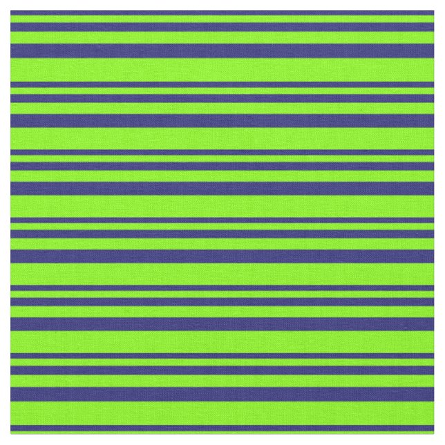 Tissu Bleu de minuit et Motif rayé de Chartreuse (Fermer)