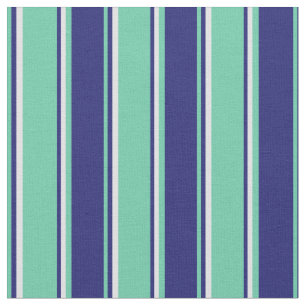 Tissu Bleu de minuit et rayures de lavande