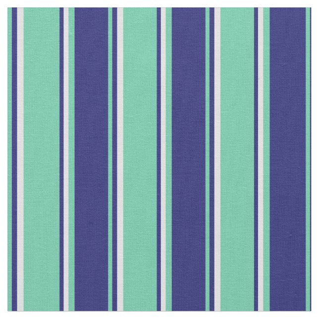 Tissu Bleu de minuit et rayures de lavande (Fermer)