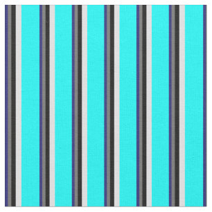 Tissu Bleu de minuit, Gris, Noir, Lavande et Cyan