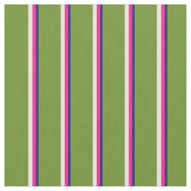 Tissu Bleu de minuit, rose profond, jaune clair et vert (Fermer)