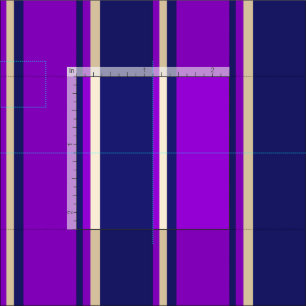 Tissu Bleu de minuit, Violet foncé et Motif bronzé