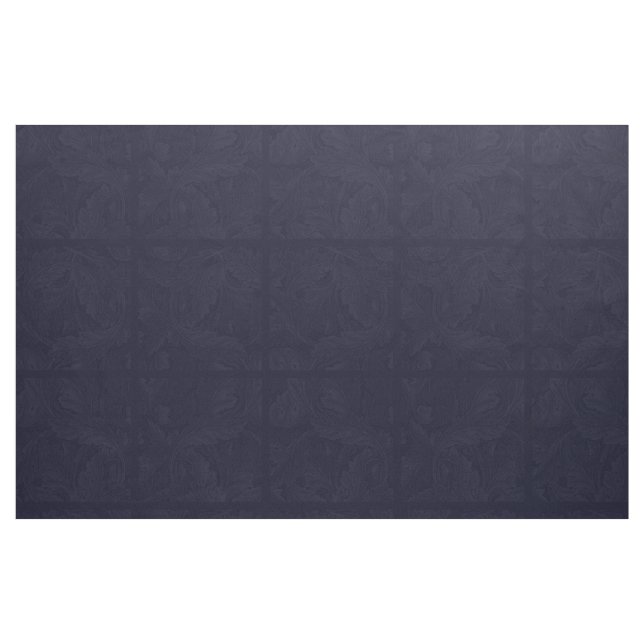 Tissu bleu de motif de feuille de brocard de (Fat Quarter)