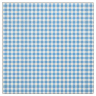 Tissu bleu de motif de guingan de contrôle de