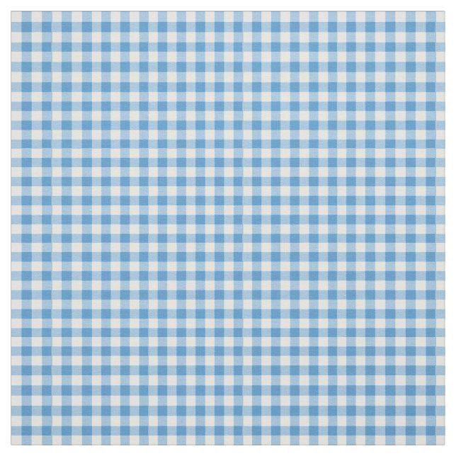 Tissu bleu de motif de guingan de contrôle de (Échantillon)