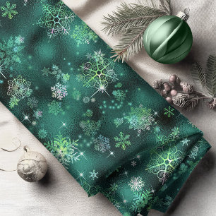 Tissu Bleu de neige le plus beau Motif Green ID846 Fabri