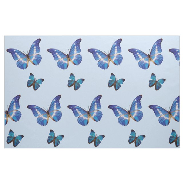 Tissu bleu de papillons de Morpho (Fat Quarter)