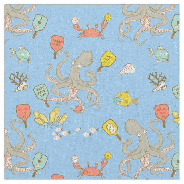 Tissu Bleu de Pickleball sous-marin (Fermer)