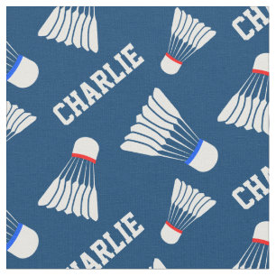 Tissu bleu de profil de nom de volant de badminton