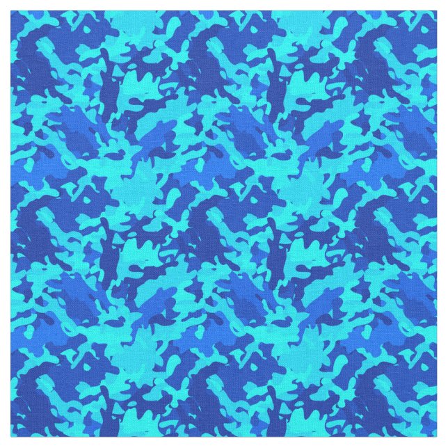 Tissu Bleu d'impression de Camo de camouflage (Fermer)