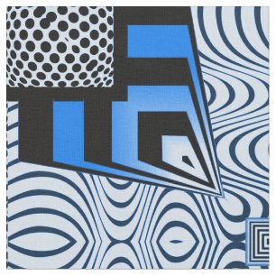 Tissu Bleu d'Op-Art d'Arcturian