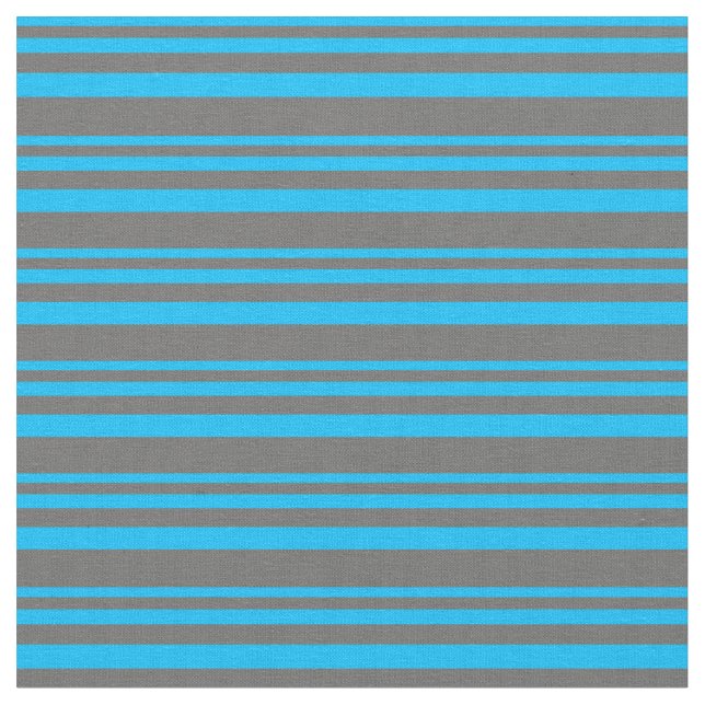 Tissu Bleu du ciel profond et rayures gris foncé (Fermer)