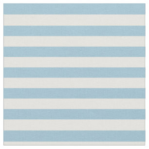 Tissu Bleu en pastel léger et blanc barrés