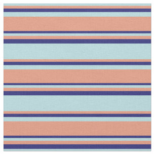 Tissu Bleu en poudre, Saumon foncé et bleu nuit