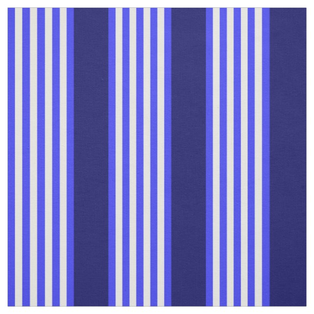 Tissu Bleu et blanc cinq bandes motif (Échantillon)