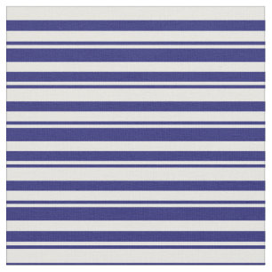 Tissu Bleu et blanc de minuit Motif des rayures