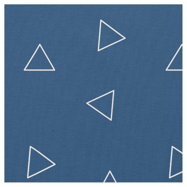 Tissu bleu et blanc de triangle par Stickelberry (Fermer)