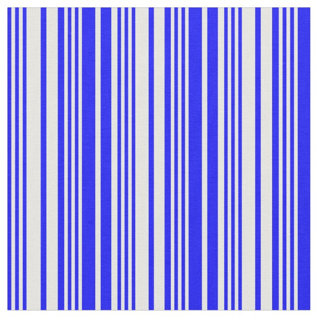 Tissu Bleu et blanc Motif de rayures (Fermer)