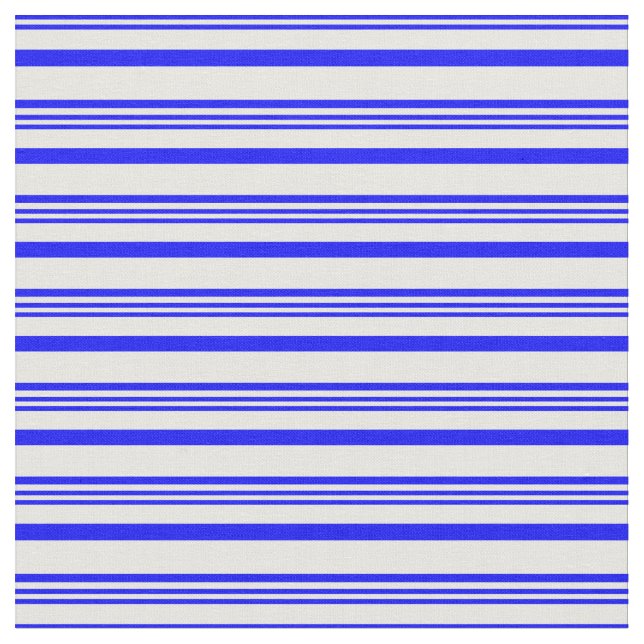 Tissu Bleu et blanc Motif des rayures (Fermer)