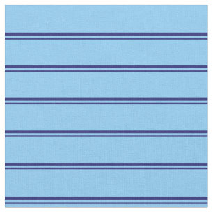Tissu Bleu et ciel clair de minuit rayures bleues