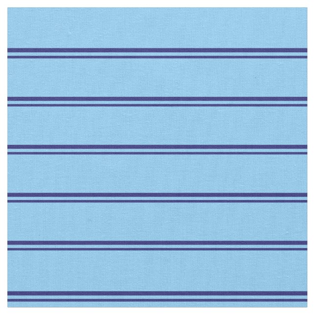Tissu Bleu et ciel clair de minuit rayures bleues (Fermer)