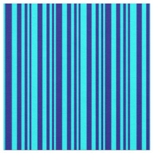 Tissu Bleu et Cyan Motif de rayures