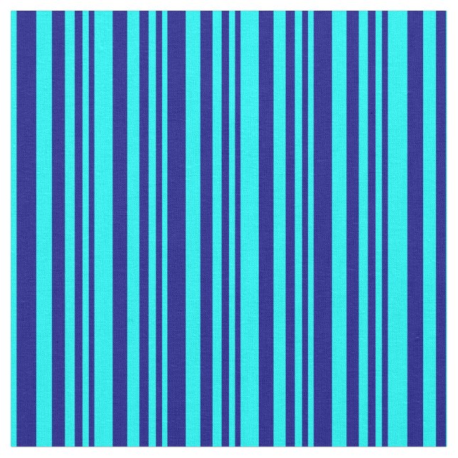 Tissu Bleu et Cyan Motif de rayures (Fermer)