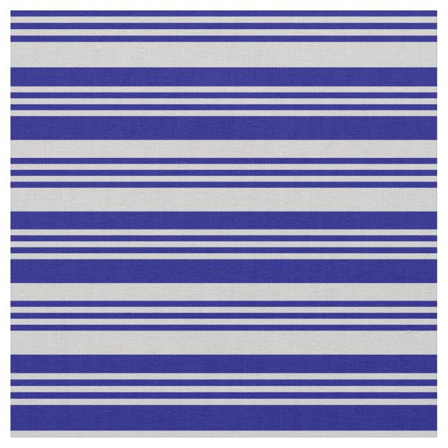 Tissu Bleu et gris clair Motif rayé/lin (Fermer)