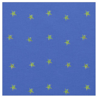 Tissu bleu et jaune étoiles
