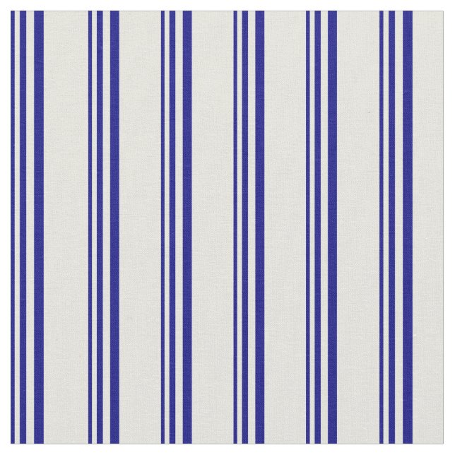 Tissu Bleu et Motif beige (Fermer)