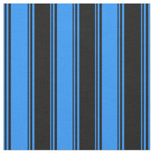 Tissu Bleu et noir Motif de rayures