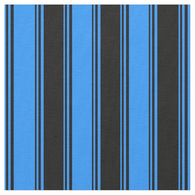 Tissu Bleu et noir Motif de rayures (Fermer)