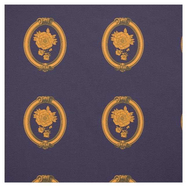 Tissu Bleu et or élégant (Échantillon)