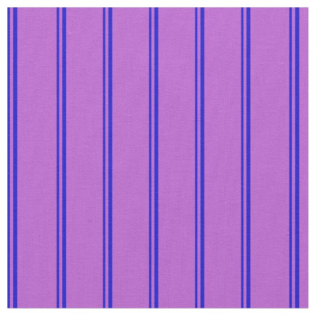 Tissu Bleu et orchidée Motif de lignes (Fermer)