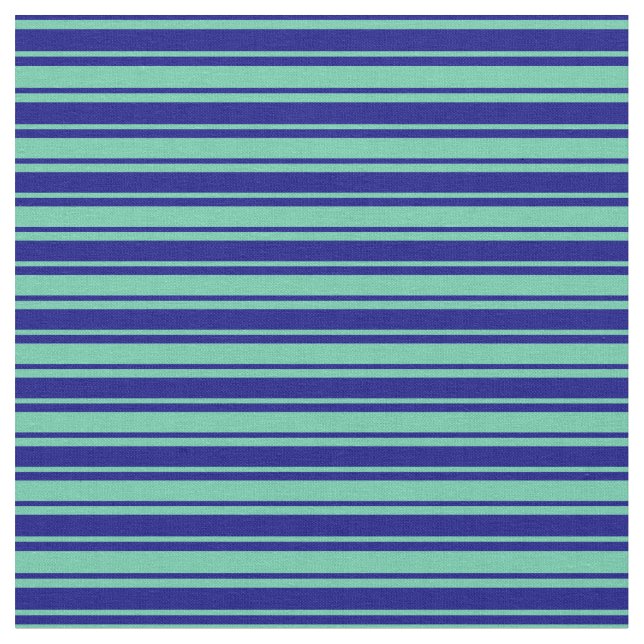 Tissu Bleu et rayures aquamarines (Fermer)