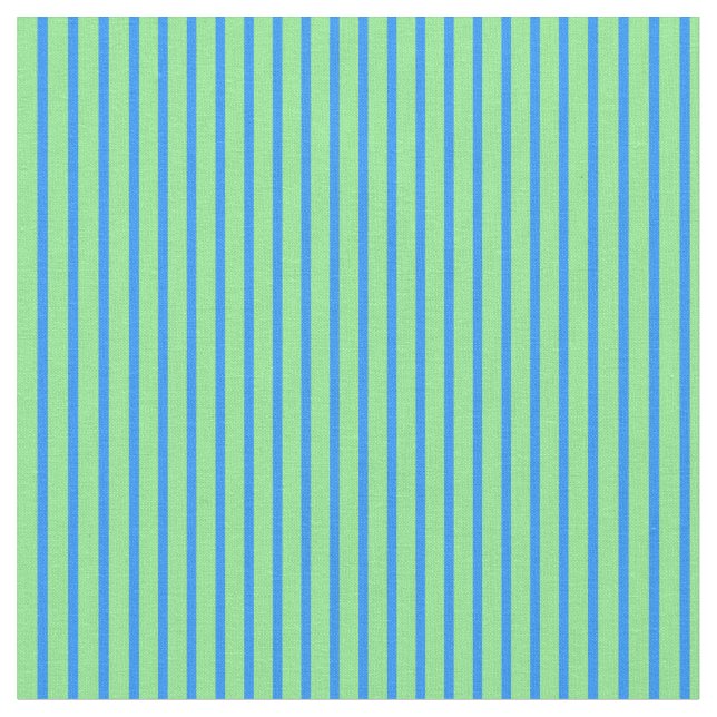 Tissu Bleu et vert clair Motif rayé/lin (Fermer)