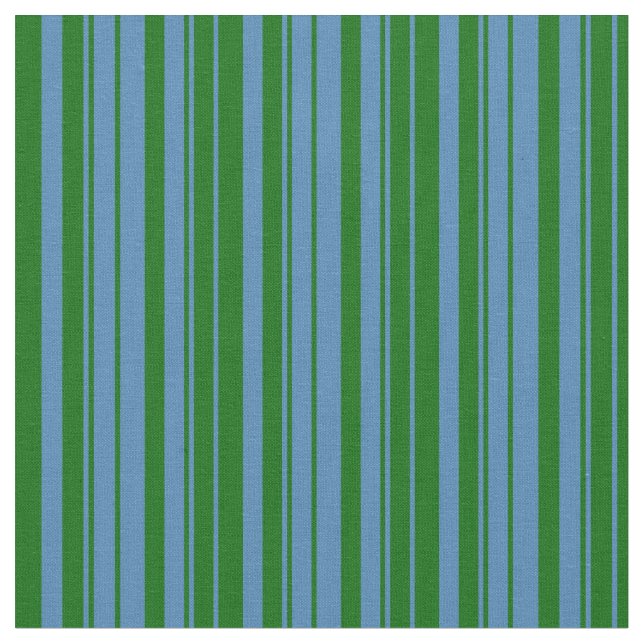 Tissu Bleu et vert foncé Motif rayé/bordé (Fermer)