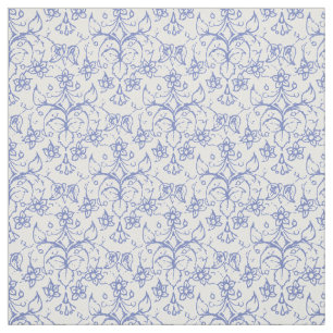 Tissu Bleu fait sur commande de bigorneau sur floral