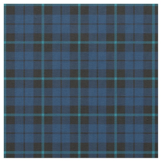 Tissu bleu-foncé avec la copie bleue de plaid de bande (Fermer)