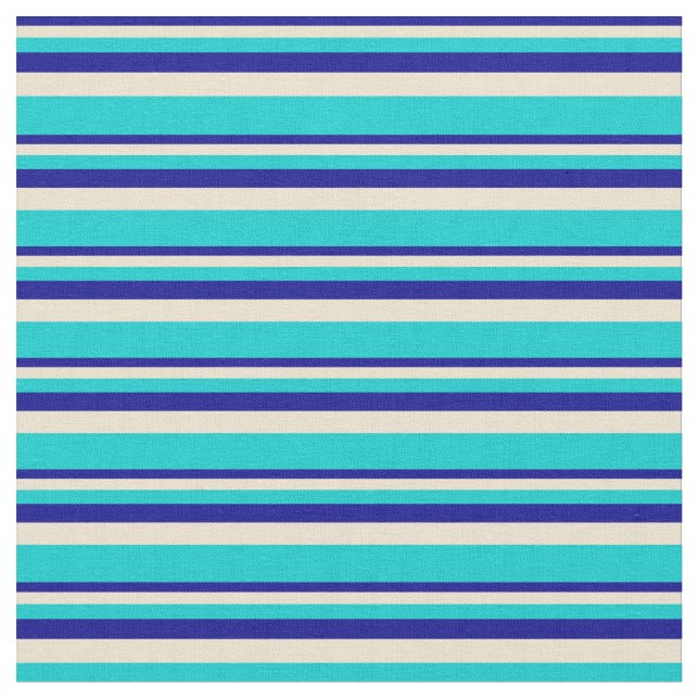 Tissu Bleu foncé, Beige et Turquoise foncé (Fermer)