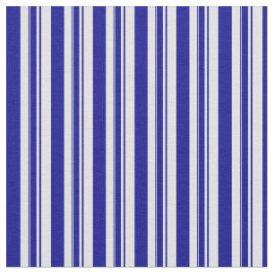 Tissu Bleu foncé et Lavande Motif rayé/lin