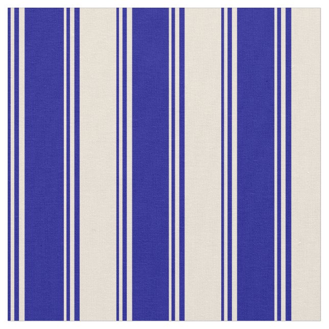 Tissu Bleu foncé et lignes de couleur bisque (Fermer)