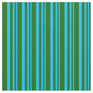 Tissu Bleu foncé et rayures de couleur vert foncé